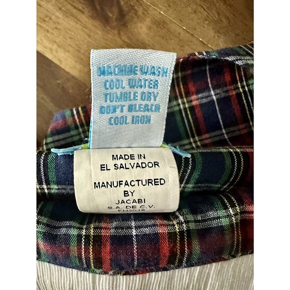 NWT Claire & Charlie Blue Plaid Smocked Emergency Vehicles Longall Classic 24M - Picture 7 of 7